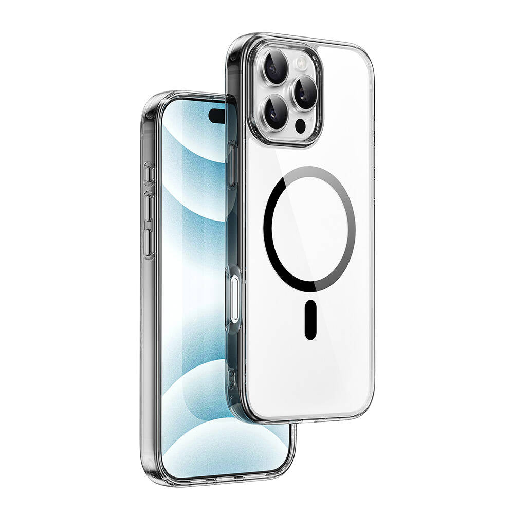 iPhone 16 Pro Max Kılıf Wiwu MCC-101 iShield Pro Serisi M-safe Şarj Özellikli Crystal Sert PC Kılıf