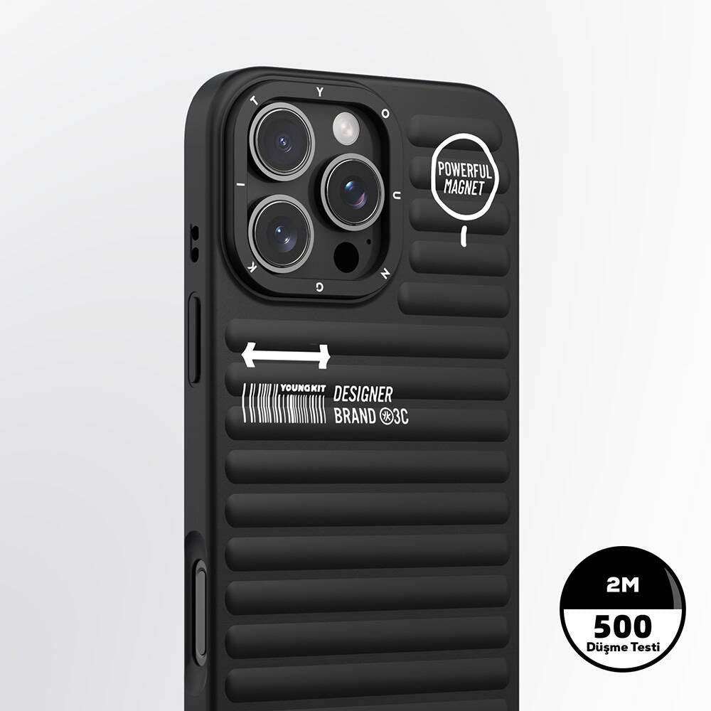 iPhone 16 Pro Max M-safe Şarj Özellikli Kılıf Mat Renkli Tasarım Youngkit Original Serisi Kılıf