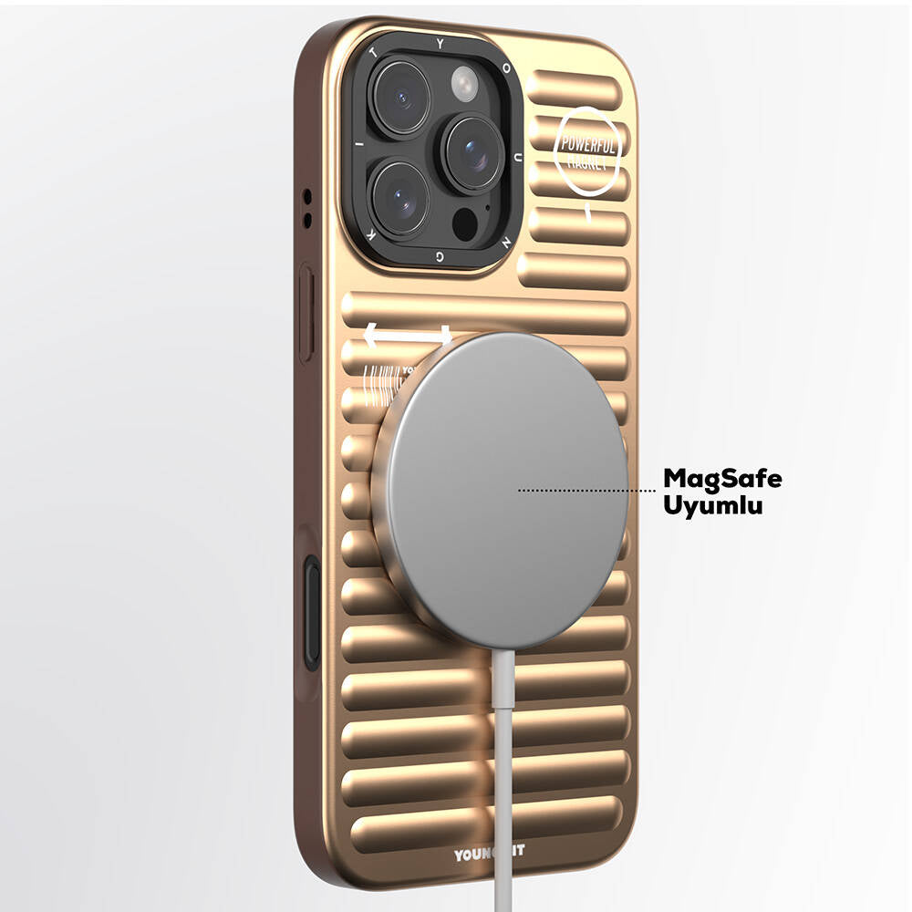 iPhone 16 Pro Max M-safe Şarj Özellikli Kılıf Mat Renkli Tasarım Youngkit Original Serisi Kılıf
