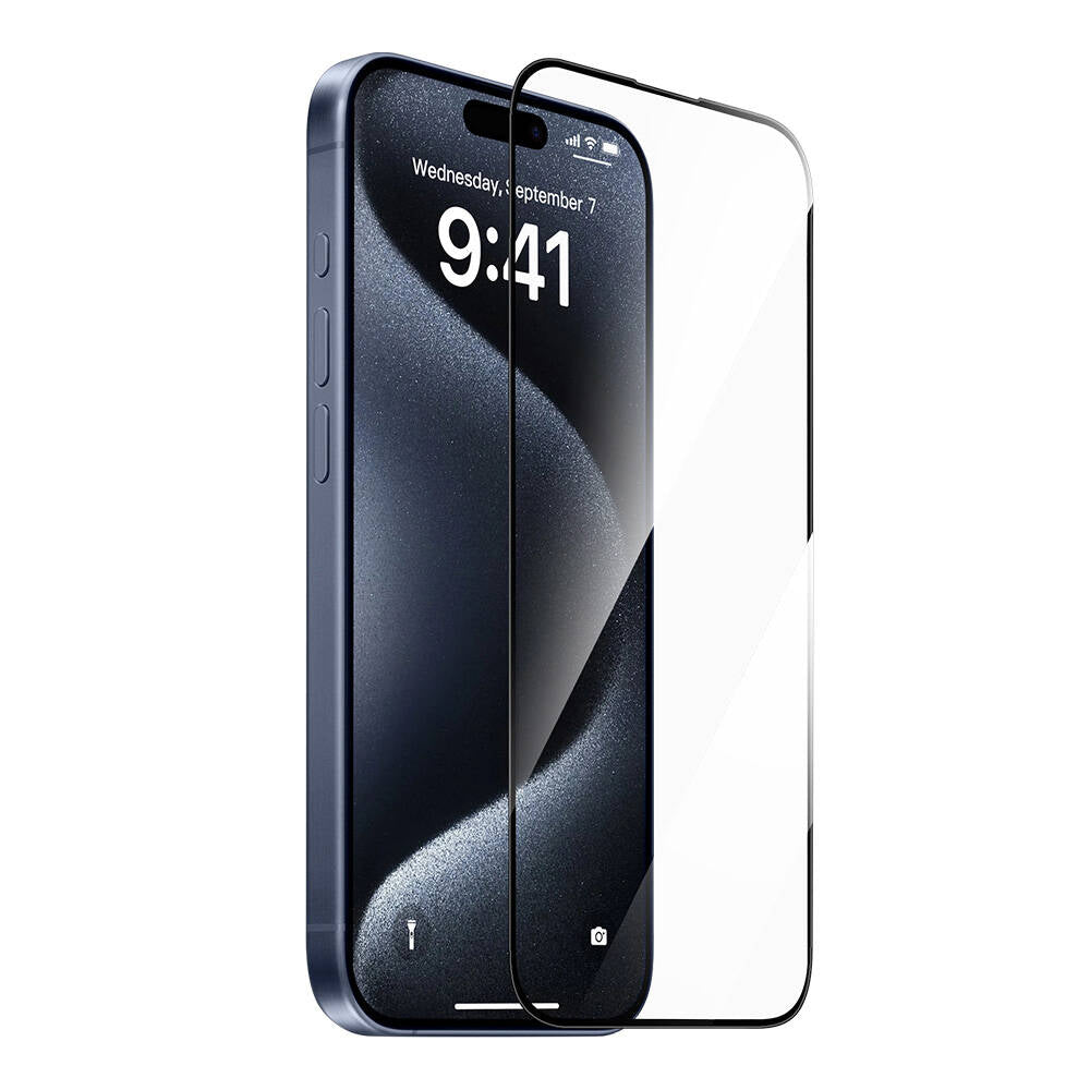 iPhone 16 Pro Max Wiwu GT-008 Polimer Oleofobik Kaplama Şeffaf Pürüzsüz Temperli Cam Ekran Koruyucu 10'lu Paket