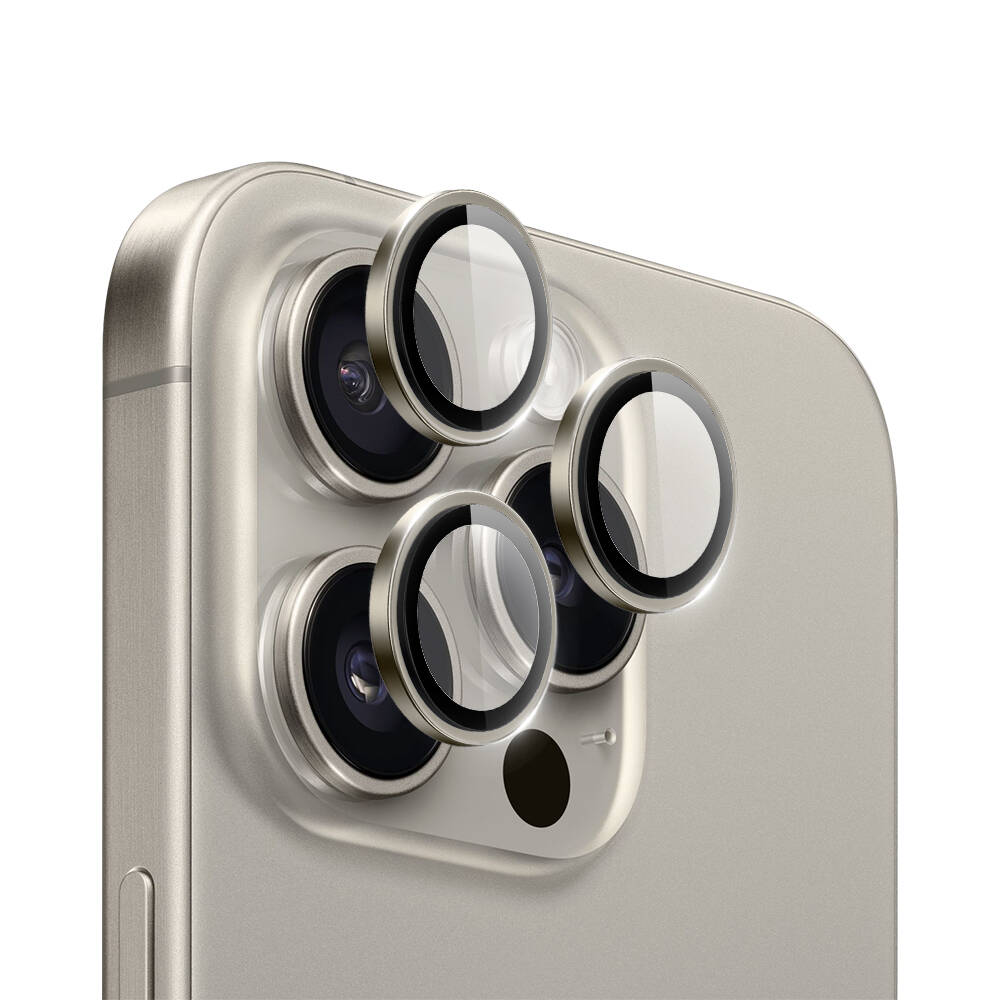 iPhone 16 Pro Max Wiwu LG-004 PVD Lens Guard Metal Kamera Lens Koruyucu
