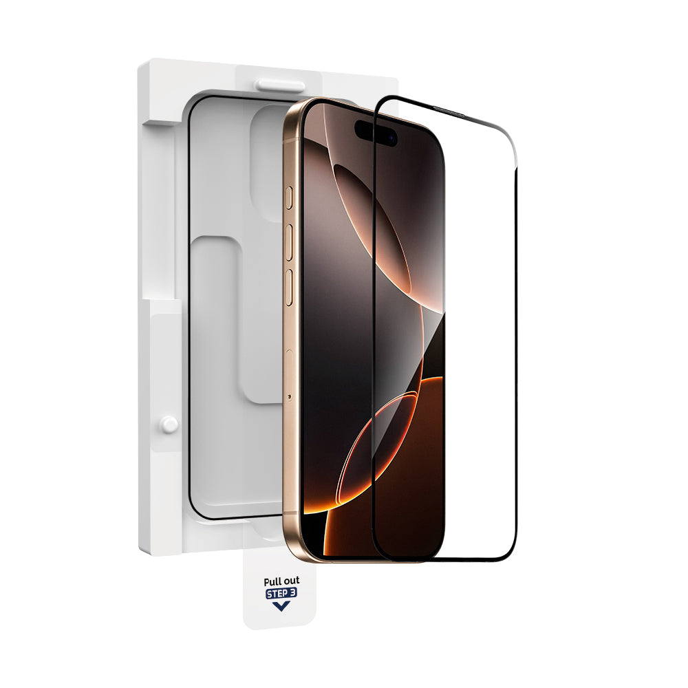 iPhone 16 Pro Wiwu GT-020 Titan Guard Serisi Şok Emici Hibrit Polimer HD Şeffaf Ekran Koruyucu Film + Kolay Uygulama Aparatı