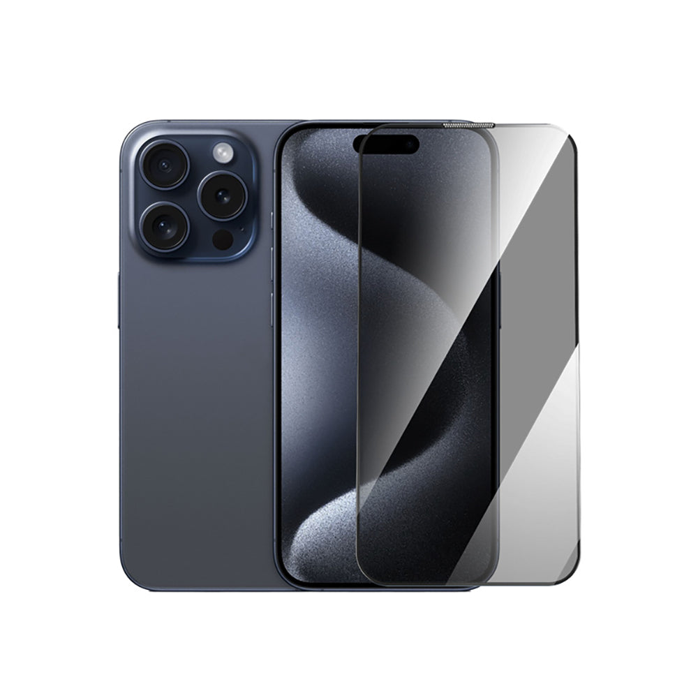 iPhone 16 Pro Wiwu GT-021 Titan Guard Serisi Şok Emici Hibrit Polimer Privacy Ekran Koruyucu Film + Kolay Uygulama Aparatı