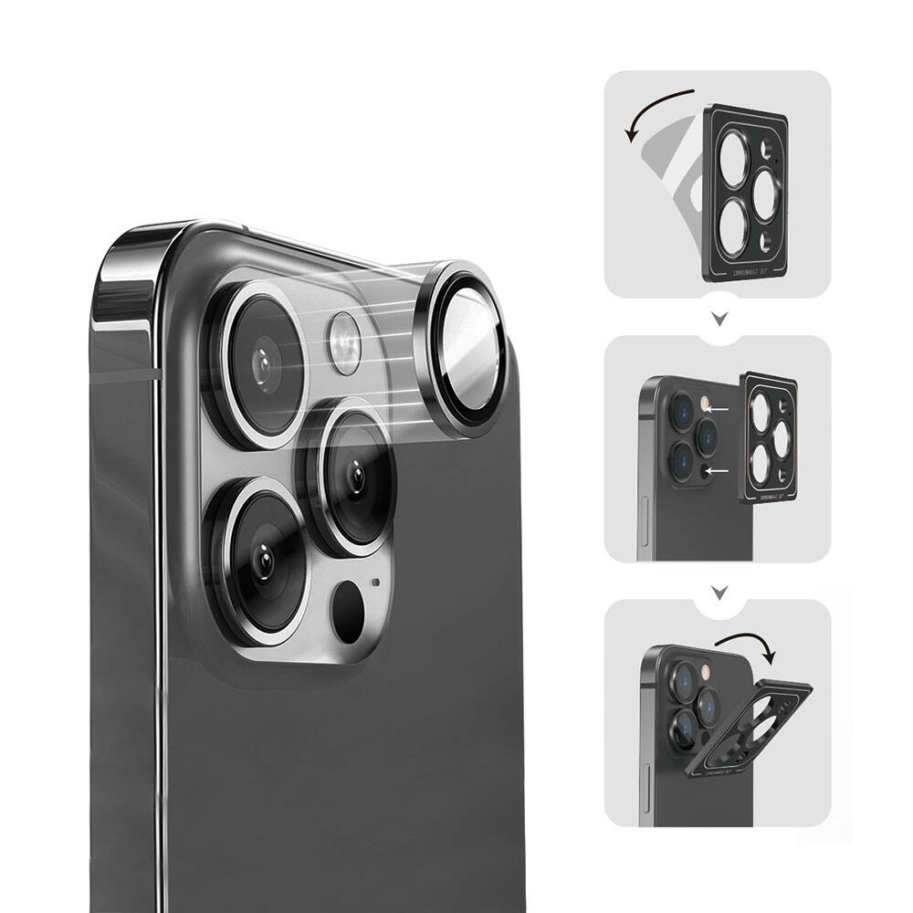 iPhone 16 Pro Wiwu Lens Guard Metal Kamera Lens Koruyucu