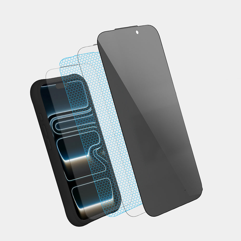 iPhone 16 Pro Youngkit 2.5D Parmak İzi Bırakmayan 0.33mm Privacy Temperli Cam Ekran Koruyucu