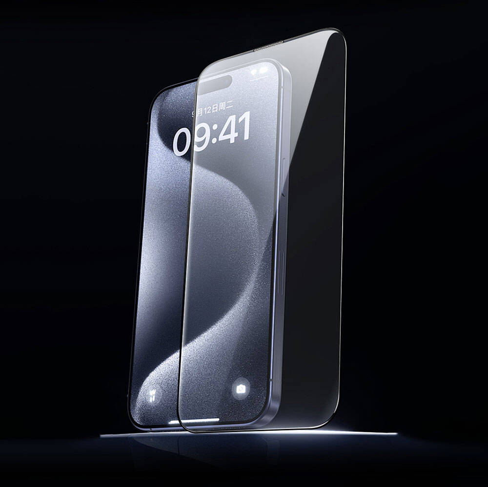 iPhone 16 Wiwu GT-008 Polimer Oleofobik Kaplama Şeffaf Pürüzsüz Temperli Cam Ekran Koruyucu 10'lu Paket