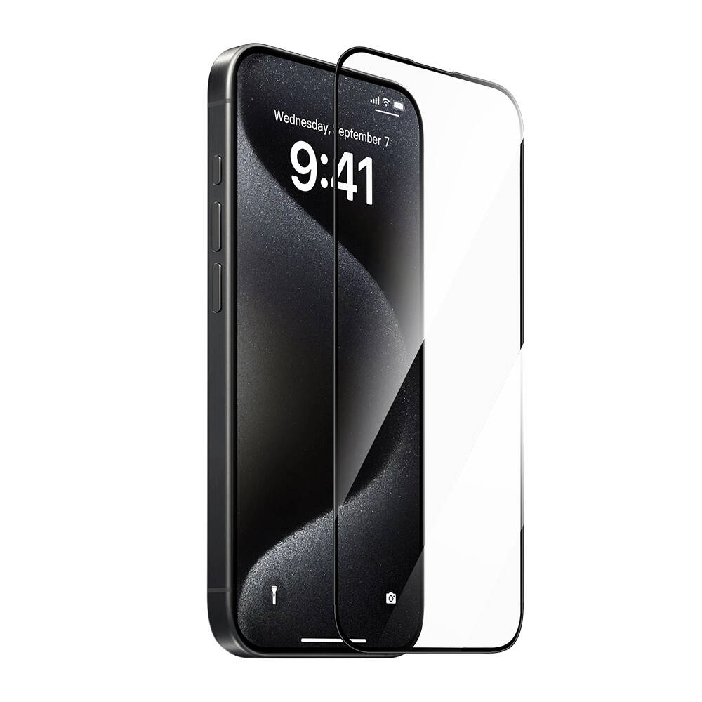 iPhone 16 Wiwu GT-010 Anti-Reflective Polimer Oleofobik Kaplama Ultra İnce Temperli Cam Ekran Koruyucu
