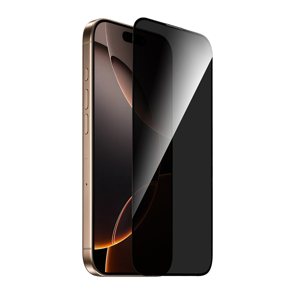 iPhone 16 Wiwu GT-021 Titan Guard Serisi Şok Emici Hibrit Polimer Privacy Ekran Koruyucu Film + Kolay Uygulama Aparatı