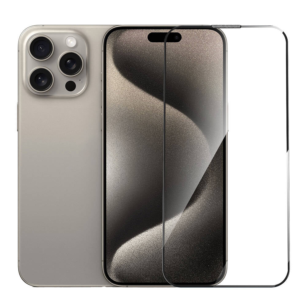 iPhone 16 Wiwu SQ-008 Oleofobik Easy Install Darbeye Karşı Dayanıklı Temperli Cam Ekran Koruyucu + Kolay Uygulama Aparatlı