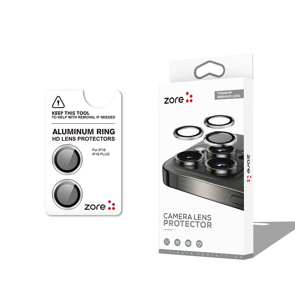 iPhone 16 Zore CL-12 Premium Safir Parmak İzi Bırakmayan Anti-Reflective Kamera Lens Koruyucu
