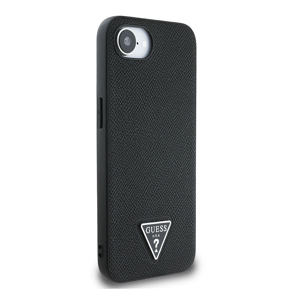 iPhone 16E Kılıf Guess Orijinal Lisanslı M-safe Şarj Özellikli Grained Triangle Kılıf