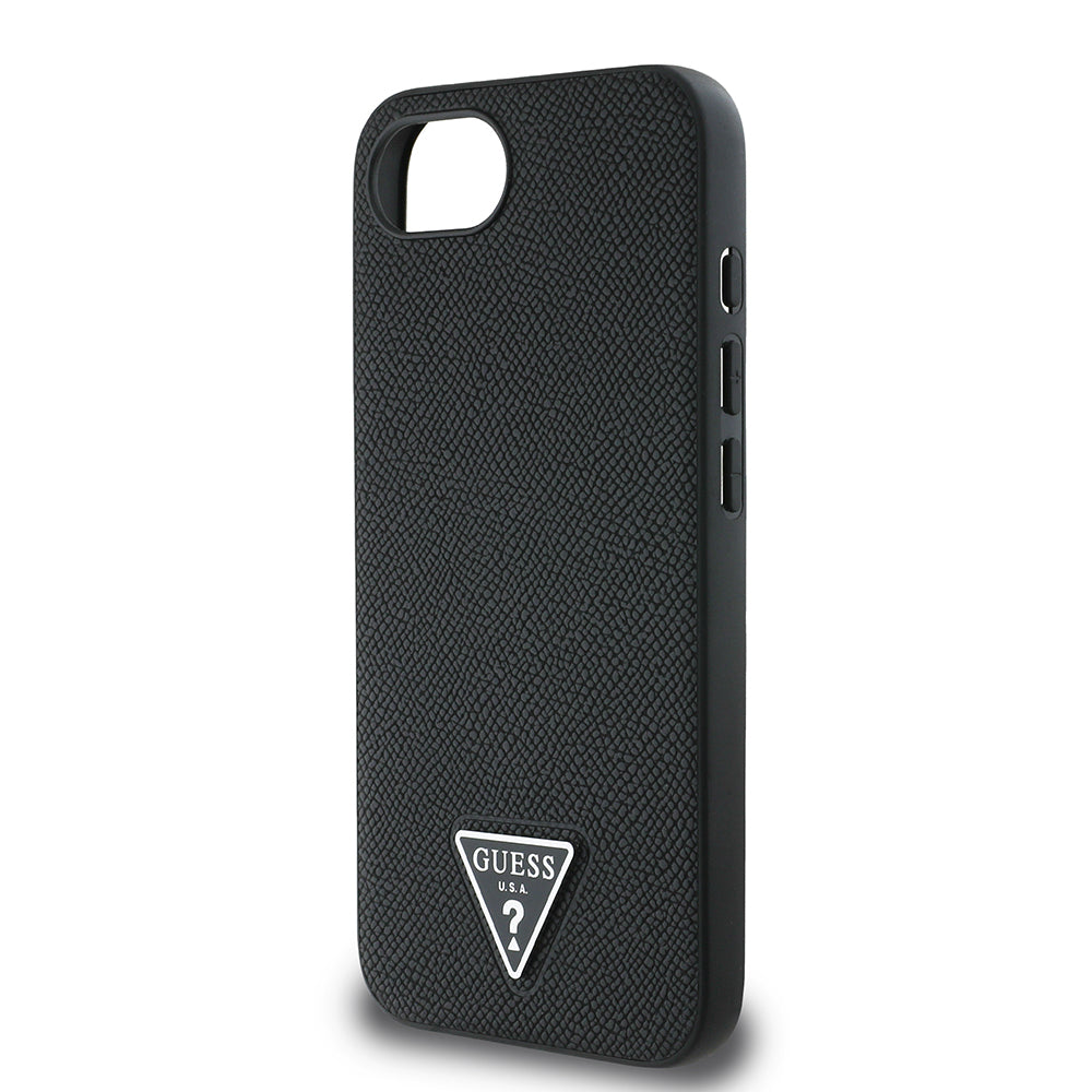 iPhone 16E Kılıf Guess Orijinal Lisanslı M-safe Şarj Özellikli Grained Triangle Kılıf