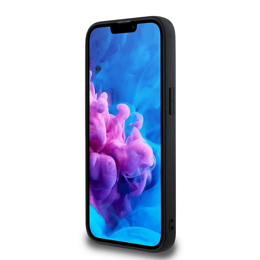 iPhone 16E Kılıf Guess Orijinal Lisanslı M-safe Şarj Özellikli PU Üçgen Logo 4G Desenli Kılıf