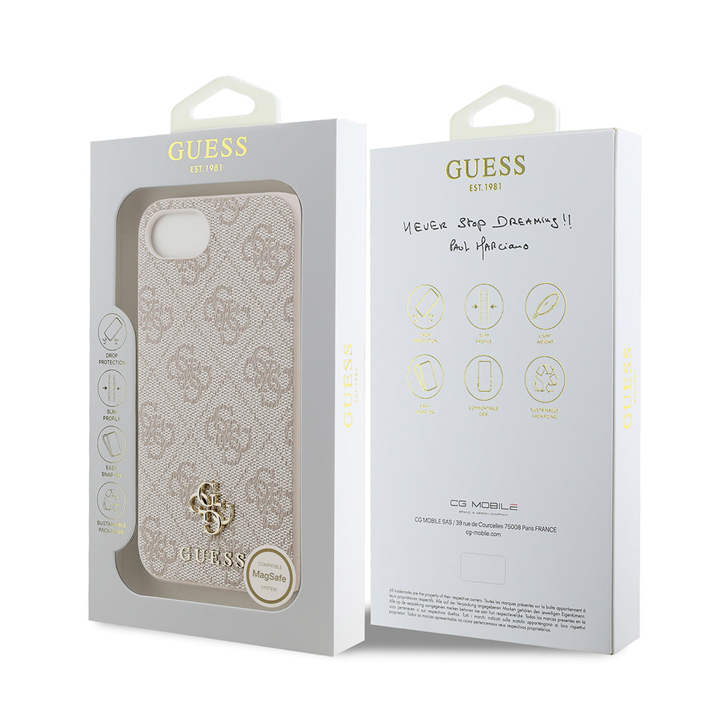 iPhone 16E Kılıf Guess Orijinal Lisanslı M-safe Şarj Özellikli Small 4G Classic Kılıf