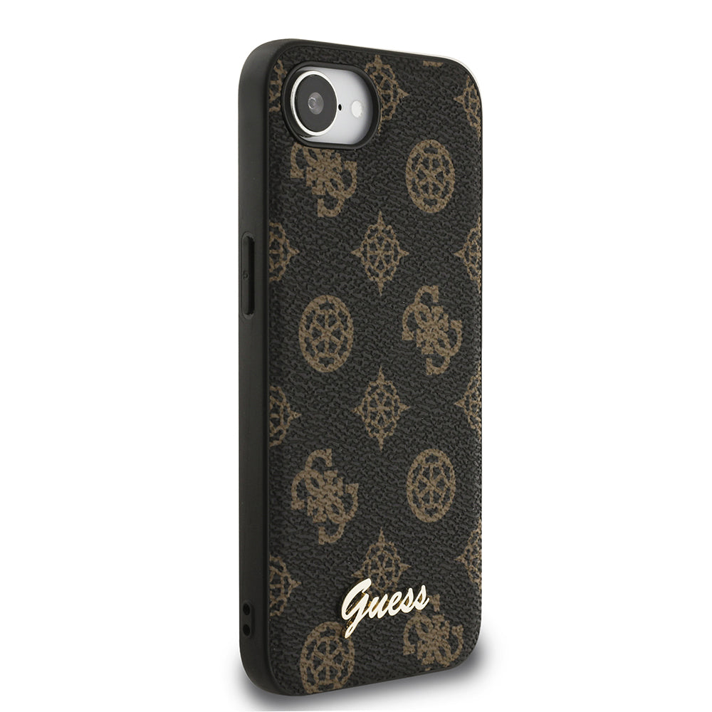 iPhone 16E Kılıf Guess Orijinal Lisanslı M-safe Şarj Özellikli Yazı Logolu Peony Kılıf