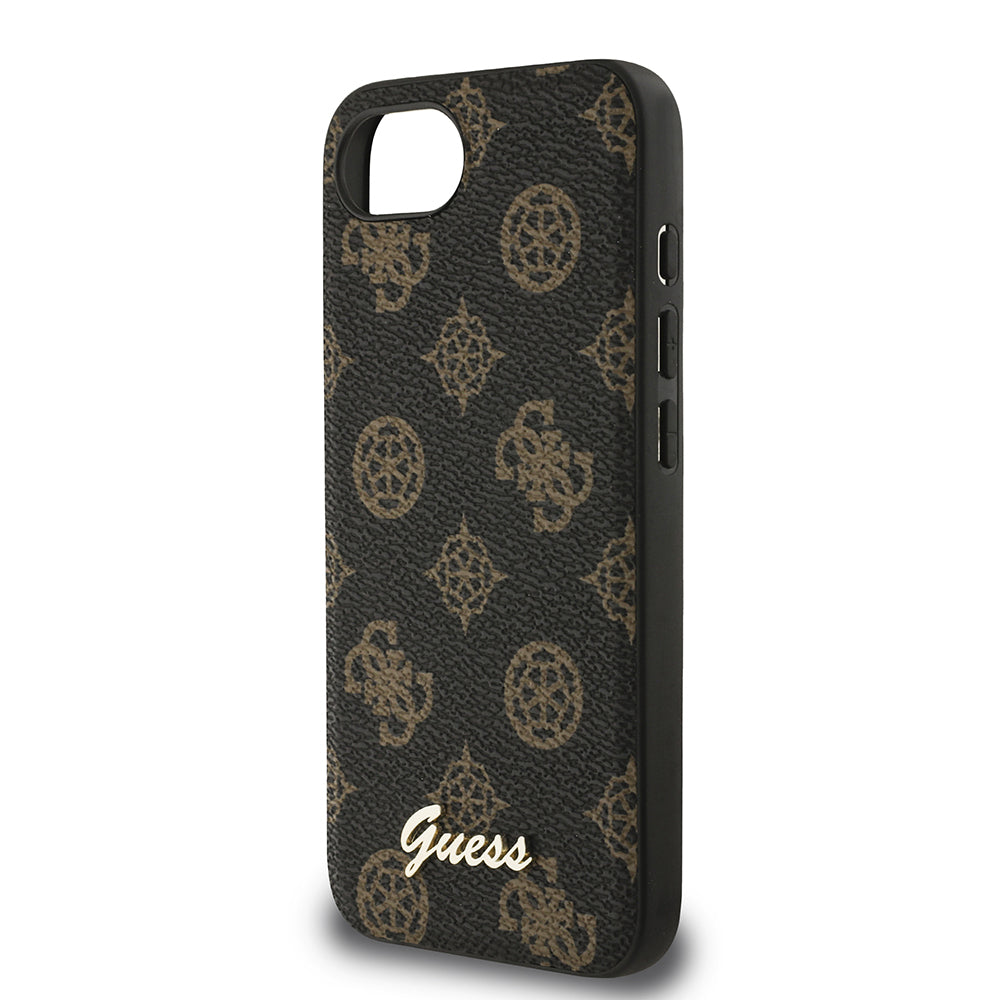 iPhone 16E Kılıf Guess Orijinal Lisanslı M-safe Şarj Özellikli Yazı Logolu Peony Kılıf