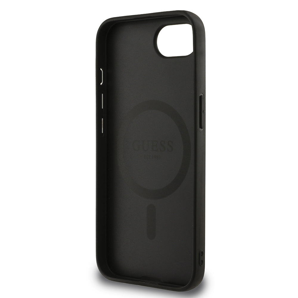 iPhone 16E Kılıf Guess Orijinal Lisanslı M-safe Şarj Özellikli Yazı Logolu Peony Kılıf