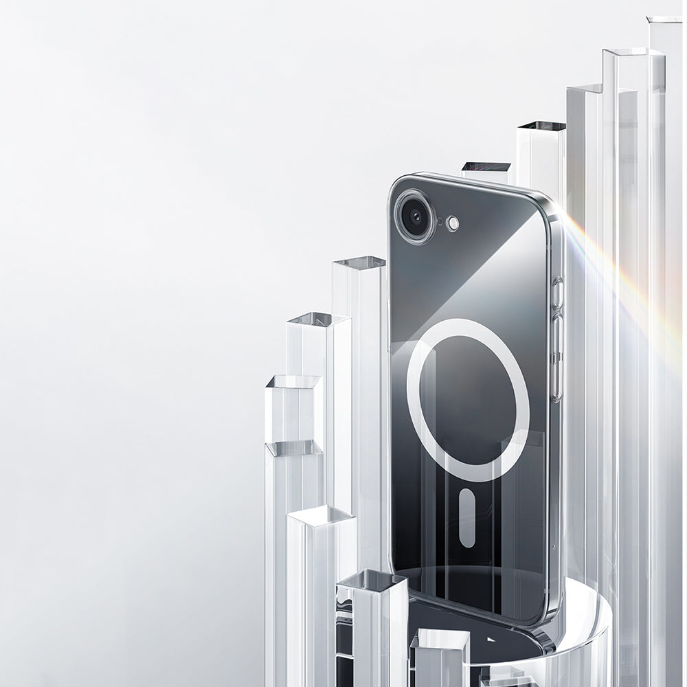 iPhone 16E Kılıf M-safe Şarj Özellikli Benks Crystal Serisi Şeffaf Kılıf