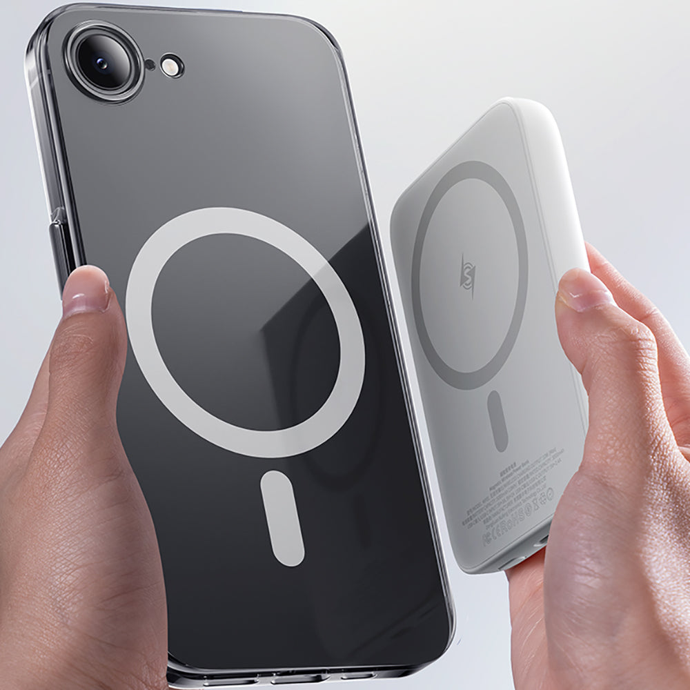 iPhone 16E Kılıf M-safe Şarj Özellikli Benks Crystal Serisi Şeffaf Kılıf