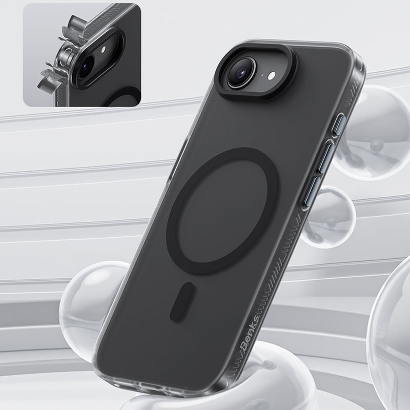 iPhone 16E Kılıf M-safe Şarj Özellikli Benks Lucid Armor Kılıf