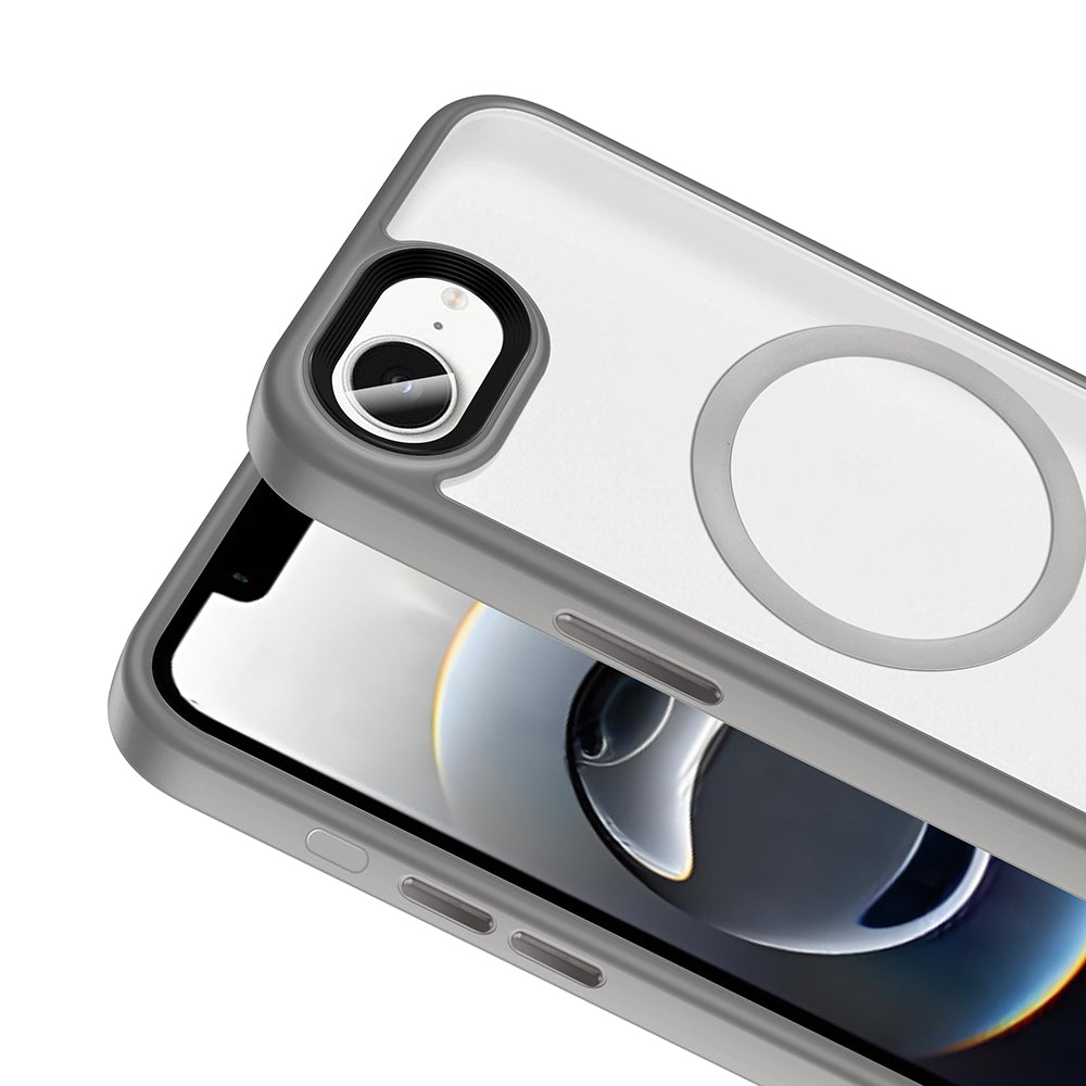 iPhone 16E Kılıf Mat Arka Yüzey Wireless Şarj Özellikli Zore Flet M-safe Kılıf