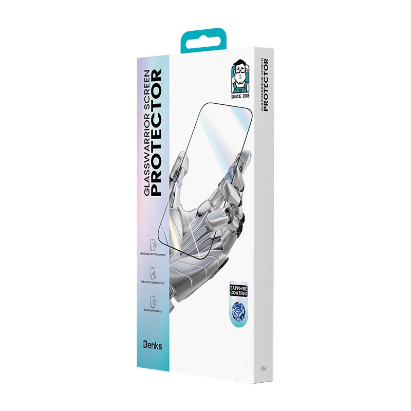 iPhone 17 Air Benks Glass Warrior Safir Coating 0.3mm Cam Ekran Koruyucu + Kolay Uygulama Aparatı