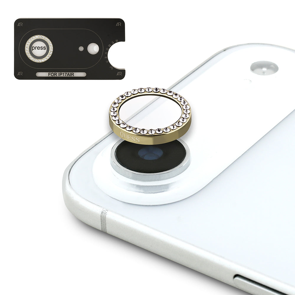 iPhone 17 Air Guess Orijinal Lisanslı 4G ve Yazı Logolu Kılıf + Ekran Koruyucu + Lens Koruyucu 3in1 Aksesuar Seti