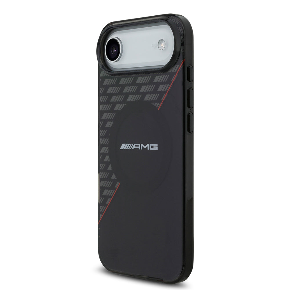 iPhone 17 Air Kılıf AMG Orijinal Lisanslı M-safe Şarj Özellikli Çift Katmanlı Kırmızı Çapraz Çizgili Kılıf