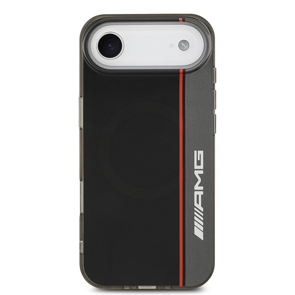 iPhone 17 Air Kılıf AMG Orijinal Lisanslı M-safe Şarj Özellikli IML Baskı Logolu Çift Katmanlı Bow Lines Kılıf