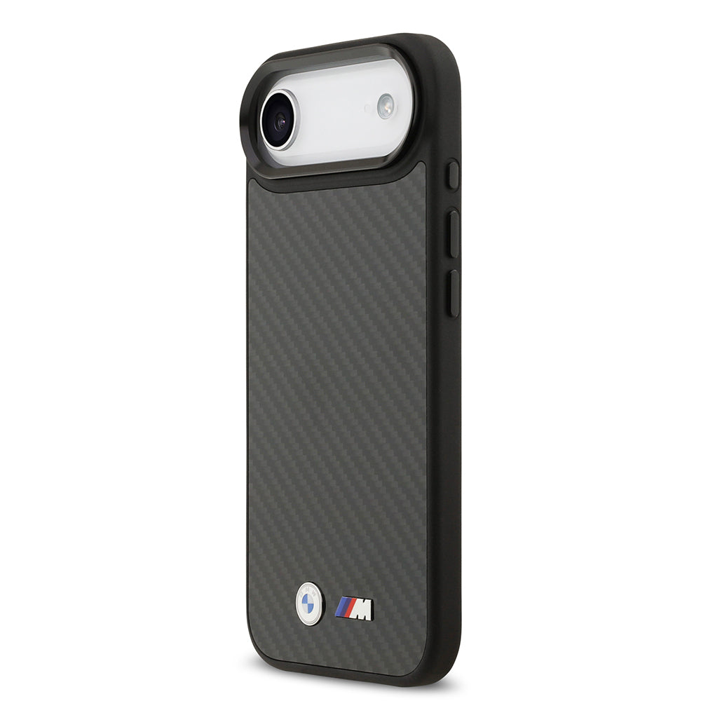 iPhone 17 Air Kılıf BMW Orijinal Lisanslı M-safe Şarj Özellikli Karbon Fiber Metal Logolu Kılıf