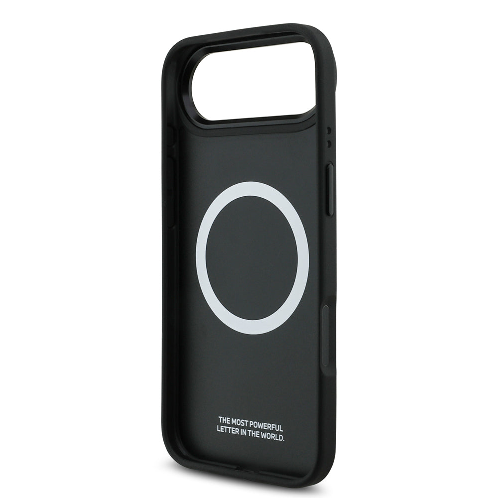 iPhone 17 Air Kılıf BMW Orijinal Lisanslı M-safe Şarj Özellikli Metal BMW ve M Logolu PU Karbon Tasarımlı Kılıf