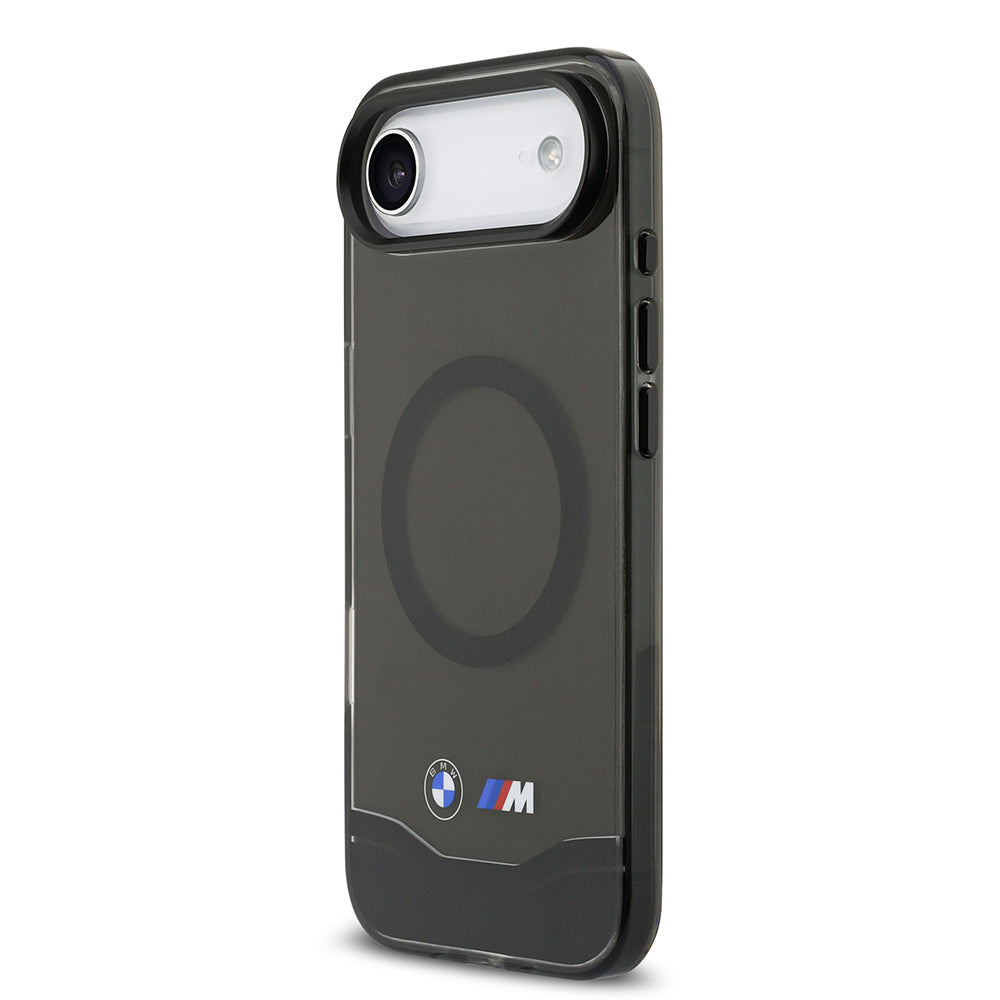 iPhone 17 Air Kılıf BMW Orijinal Lisanslı M-safe Şarj Özellikli Metal Buton Tasarımlı Tranparan M Dizayn Kılıf