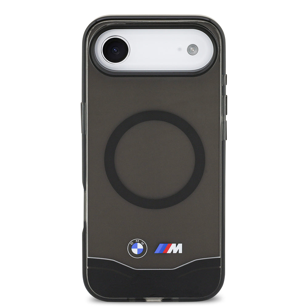 iPhone 17 Air Kılıf BMW Orijinal Lisanslı M-safe Şarj Özellikli Metal Buton Tasarımlı Tranparan M Dizayn Kılıf