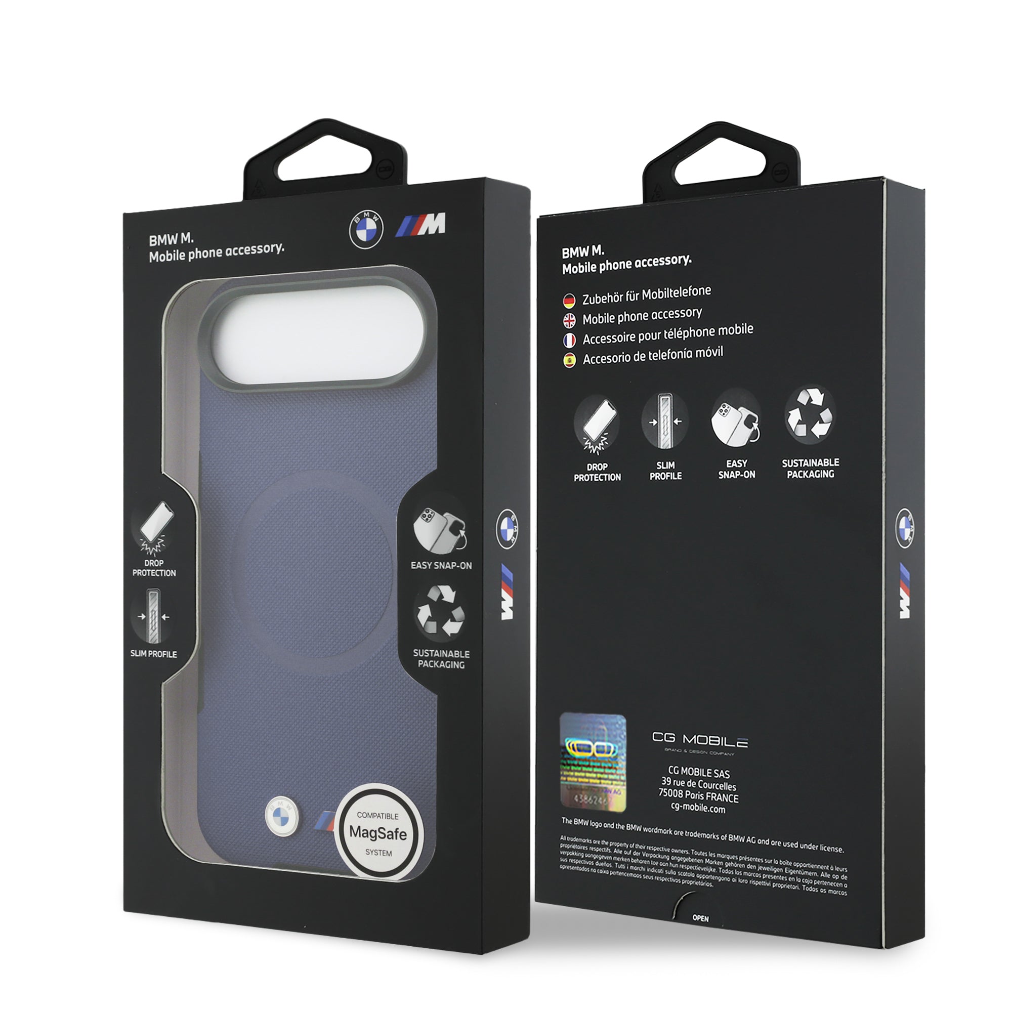 iPhone 17 Air Kılıf BMW Orijinal Lisanslı M-safe Şarj Özellikli Metal Logolu Delikli M Dizayn Deri Kılıf