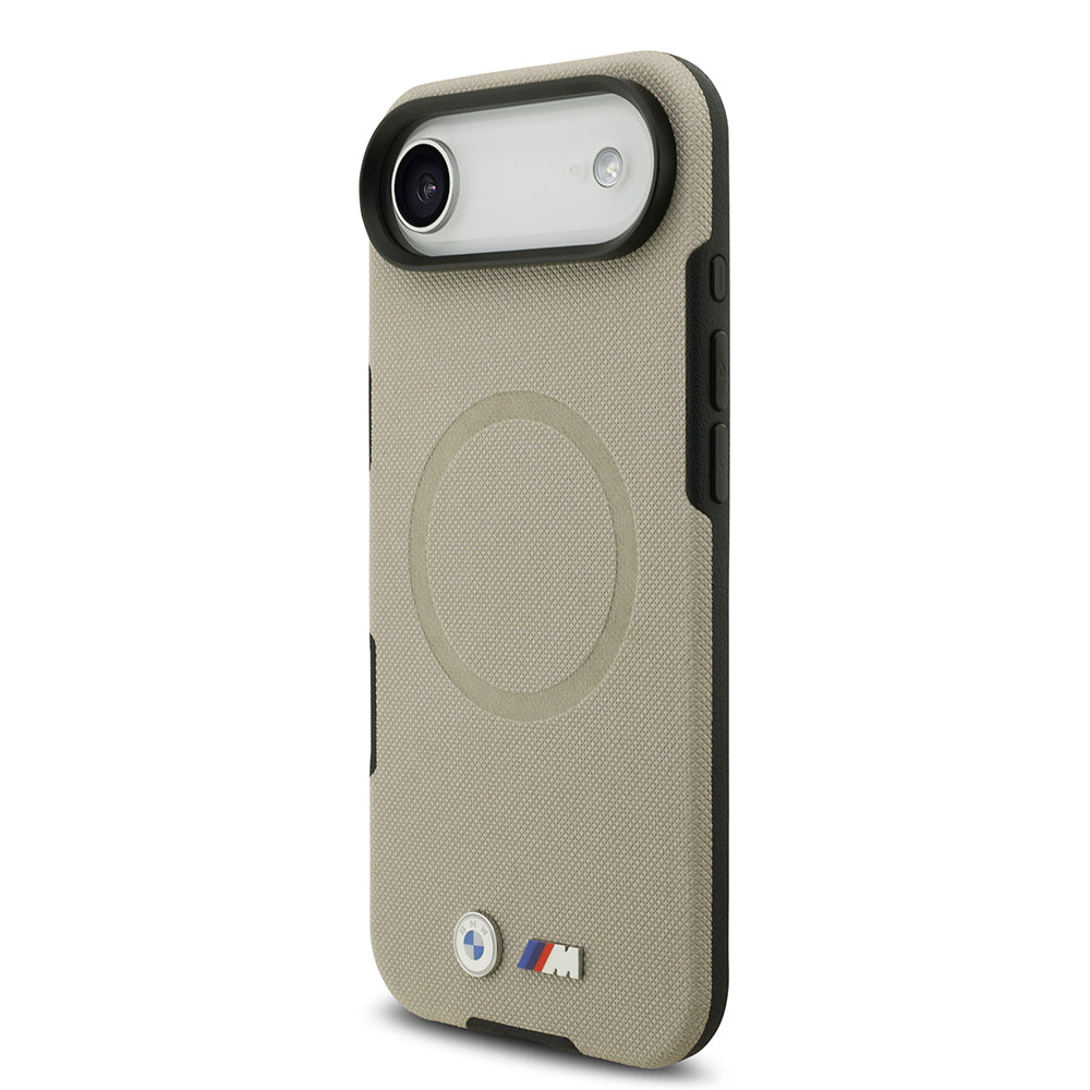 iPhone 17 Air Kılıf BMW Orijinal Lisanslı M-safe Şarj Özellikli Metal Logolu Delikli M Dizayn Deri Kılıf