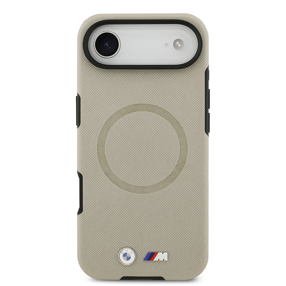iPhone 17 Air Kılıf BMW Orijinal Lisanslı M-safe Şarj Özellikli Metal Logolu Delikli M Dizayn Deri Kılıf