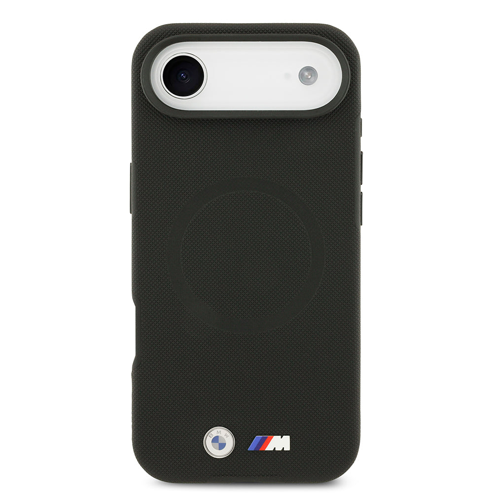 iPhone 17 Air Kılıf BMW Orijinal Lisanslı M-safe Şarj Özellikli Metal Logolu Delikli M Dizayn Deri Kılıf