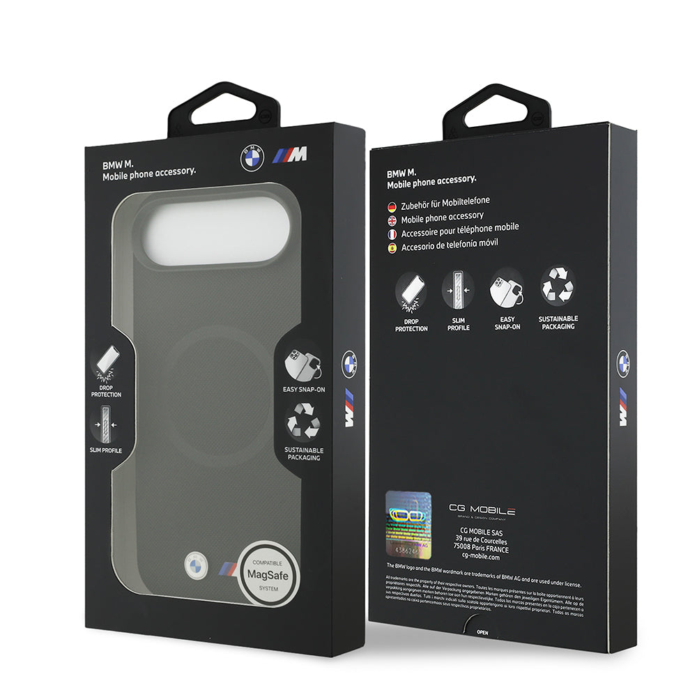 iPhone 17 Air Kılıf BMW Orijinal Lisanslı M-safe Şarj Özellikli Metal Logolu Delikli M Dizayn Deri Kılıf