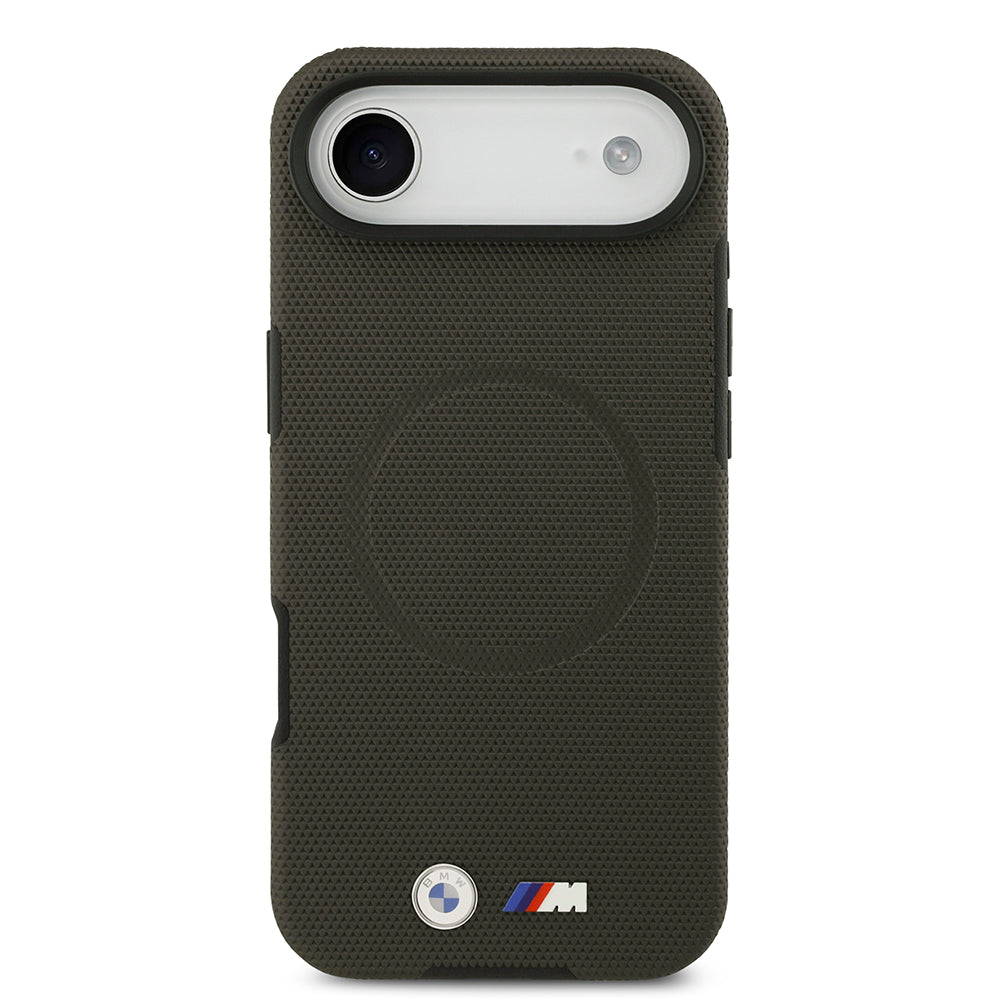 iPhone 17 Air Kılıf BMW Orijinal Lisanslı M-safe Şarj Özellikli Metal Logolu Delikli M Dizayn Deri Kılıf