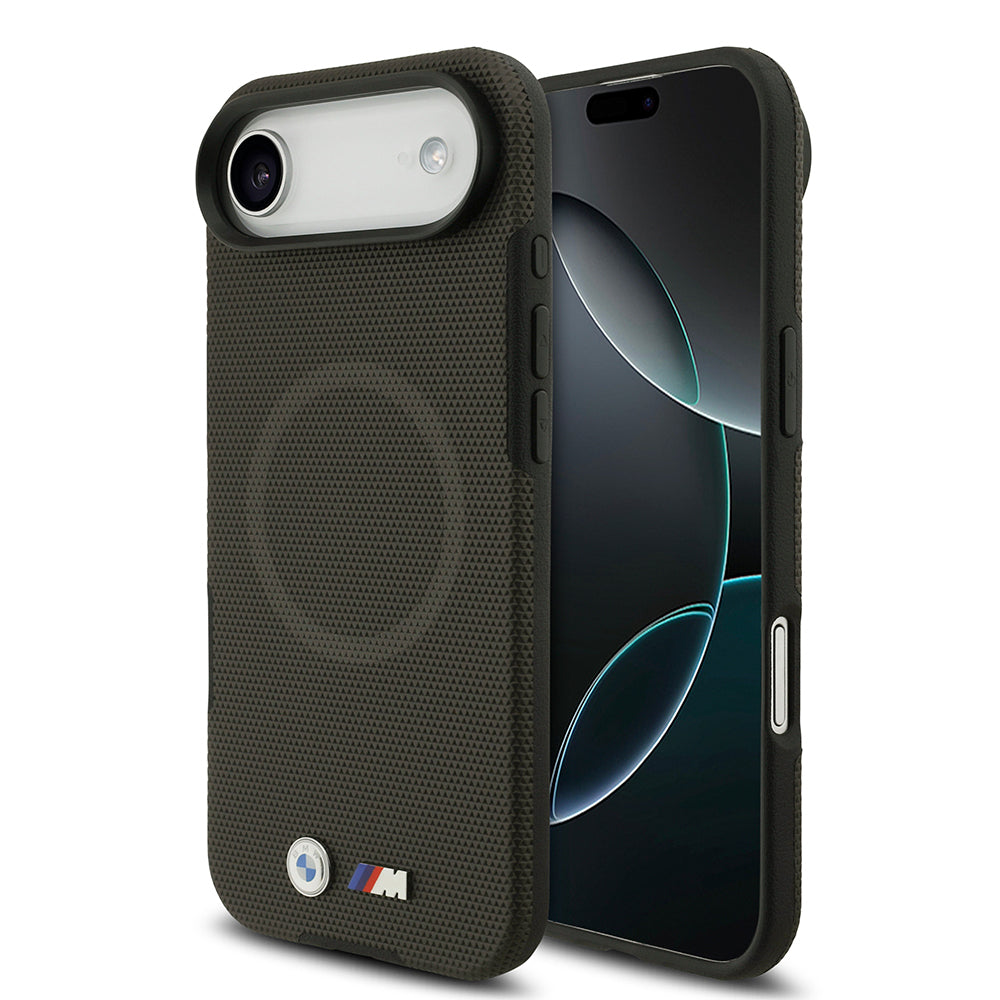 iPhone 17 Air Kılıf BMW Orijinal Lisanslı M-safe Şarj Özellikli Metal Logolu Delikli M Dizayn Deri Kılıf