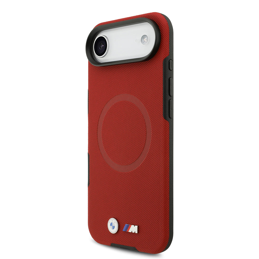 iPhone 17 Air Kılıf BMW Orijinal Lisanslı M-safe Şarj Özellikli Metal Logolu Delikli M Dizayn Deri Kılıf