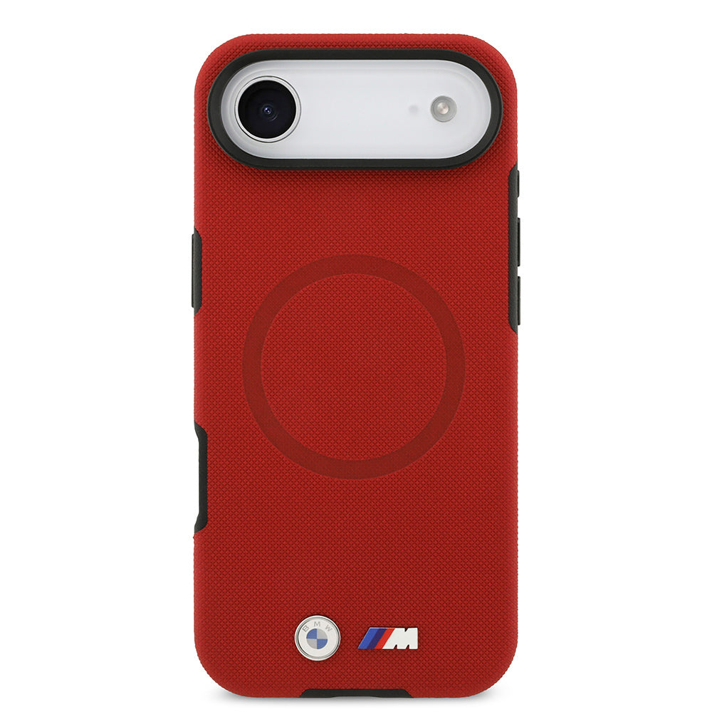 iPhone 17 Air Kılıf BMW Orijinal Lisanslı M-safe Şarj Özellikli Metal Logolu Delikli M Dizayn Deri Kılıf
