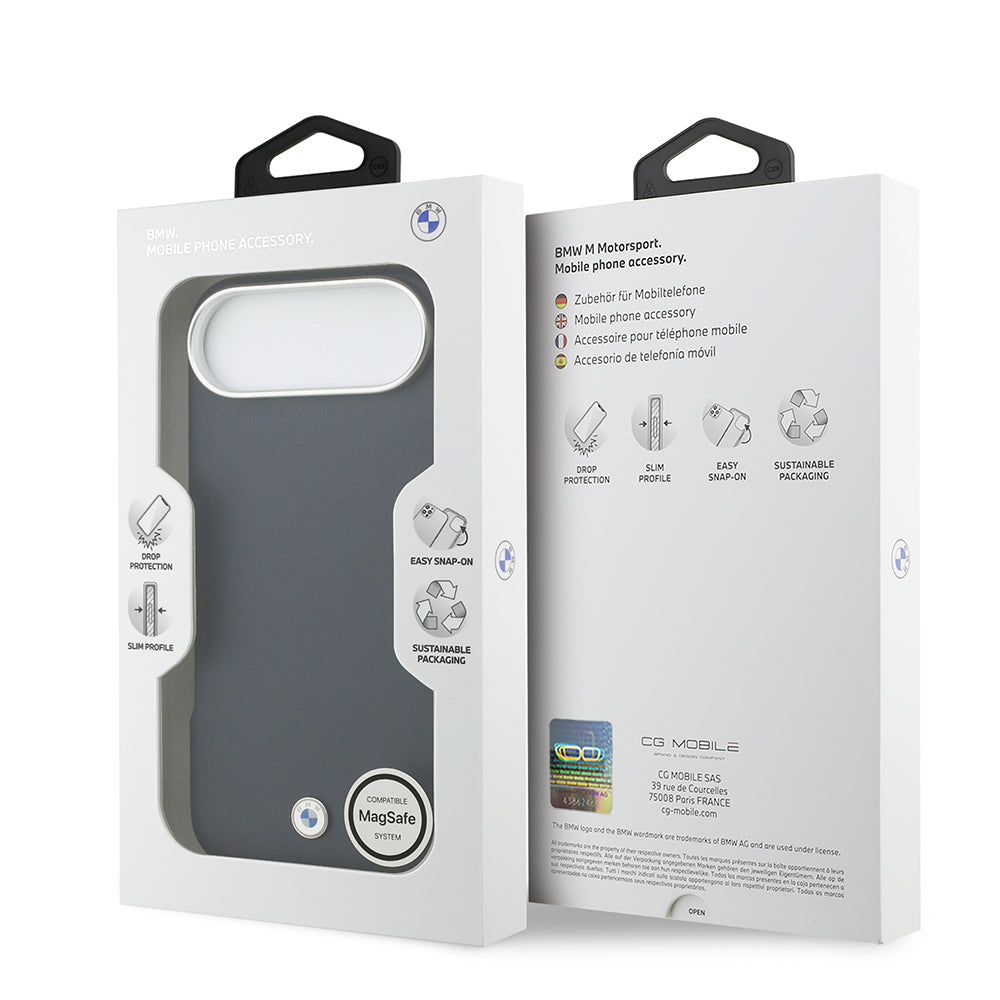 iPhone 17 Air Kılıf BMW Orijinal Lisanslı M-safe Şarj Özellikli Metal Logolu Tam Kaplama Deri Kılıf