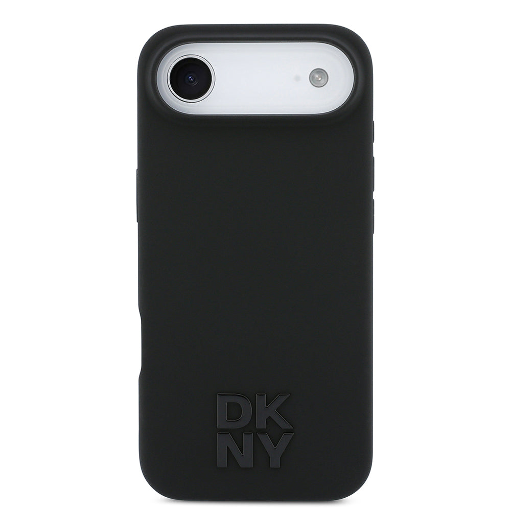 iPhone 17 Air Kılıf DKNY Orjinal Lisanslı M-safe Şarj Özellikli Metal Logolu Silikon Kılıf