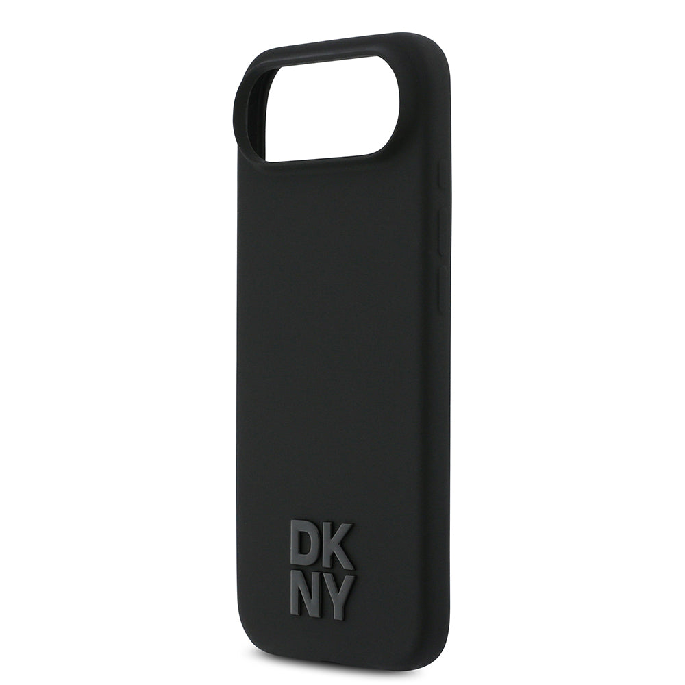 iPhone 17 Air Kılıf DKNY Orjinal Lisanslı M-safe Şarj Özellikli Metal Logolu Silikon Kılıf