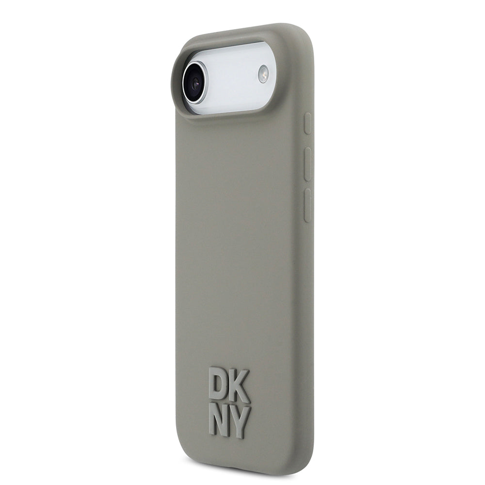 iPhone 17 Air Kılıf DKNY Orjinal Lisanslı M-safe Şarj Özellikli Metal Logolu Silikon Kılıf