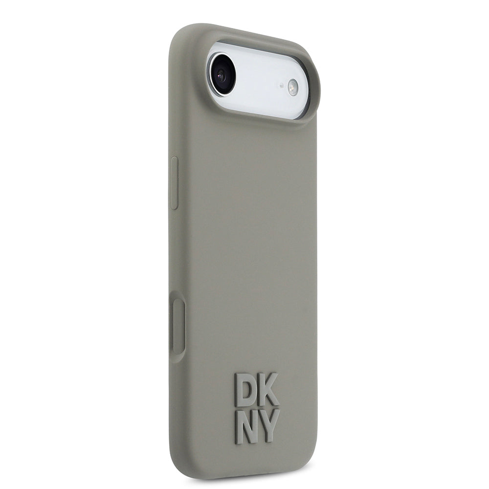 iPhone 17 Air Kılıf DKNY Orjinal Lisanslı M-safe Şarj Özellikli Metal Logolu Silikon Kılıf