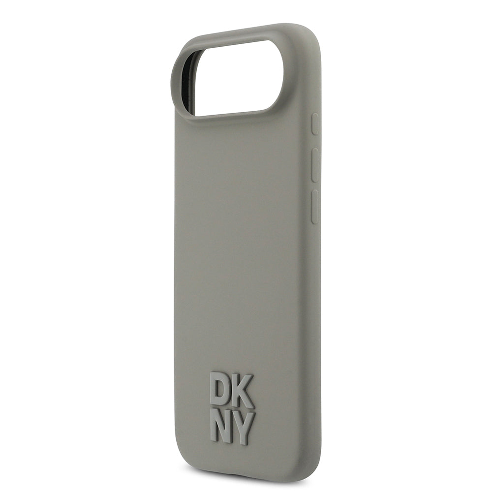 iPhone 17 Air Kılıf DKNY Orjinal Lisanslı M-safe Şarj Özellikli Metal Logolu Silikon Kılıf