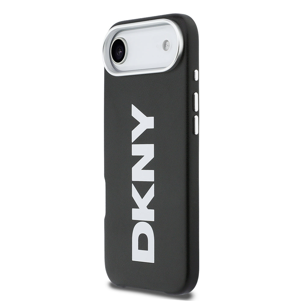 iPhone 17 Air Kılıf DKNY Orjinal Lisanslı M-safe Şarj Özellikli PU Büyük Dikey Logolu Kılıf