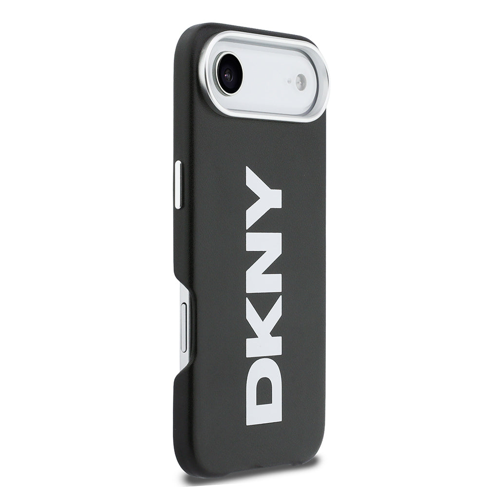 iPhone 17 Air Kılıf DKNY Orjinal Lisanslı M-safe Şarj Özellikli PU Büyük Dikey Logolu Kılıf